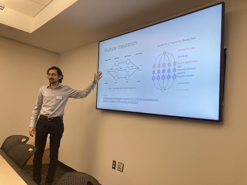 A research specialist presents on multiple imputation